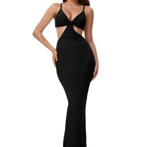 Black cutout maxi dress